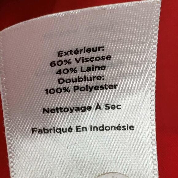 Talbots Blazer Women’s Size 10 Coat Button Red Long Sleeve Pockets Boiled Wool - Picture 9 of 10